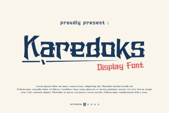 Karedoks: A Japanese-Inspired Display Font for Modern Web Design