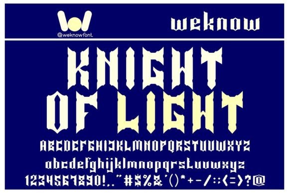 Knight of Light: A Font for Crafting with Soul