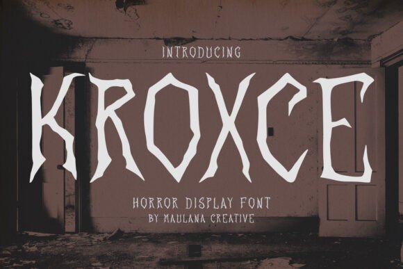 Kroxce: A Display Font for Spooky Editorial Vibe