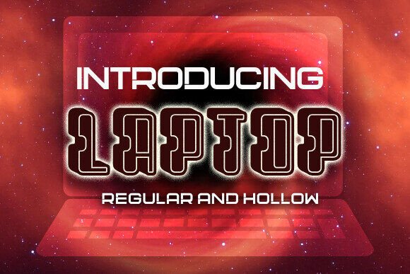 Laptop: A 3D Display Font for Bold Web Design