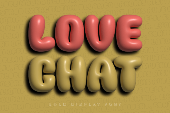 Love Chat: A Playful Display Font for Warm Branding