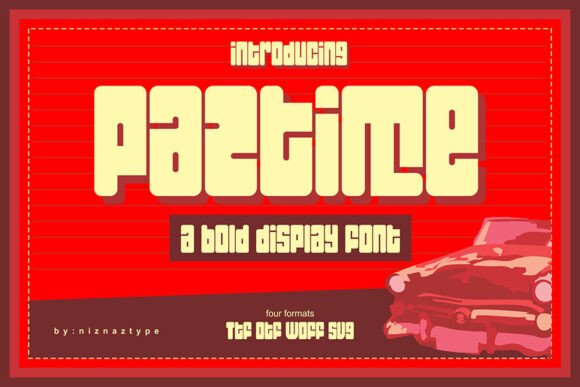 Paztime: A Joyful Display Font for Creative Publishing
