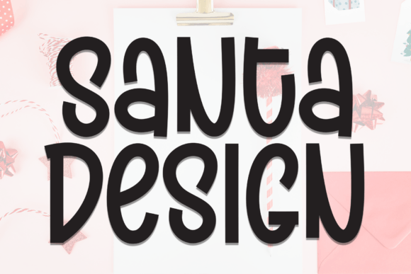 Santa Design Font for Festive Craft Projects